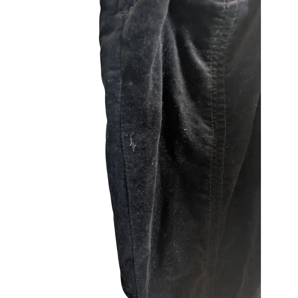 Pilcro Anthropologie Black‎ Corduroy Flare Pant Overalls Jumpsuit Womens 25 XS